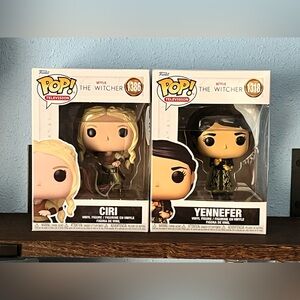 Set of 2 Funko Pop! Vinyl: The Witcher - Yennefer #1318 And Ciri #1386